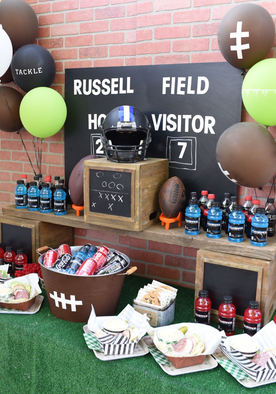 DIY Football Party Decorations
 Football Party Table DIY Football Drink Tub Make Life