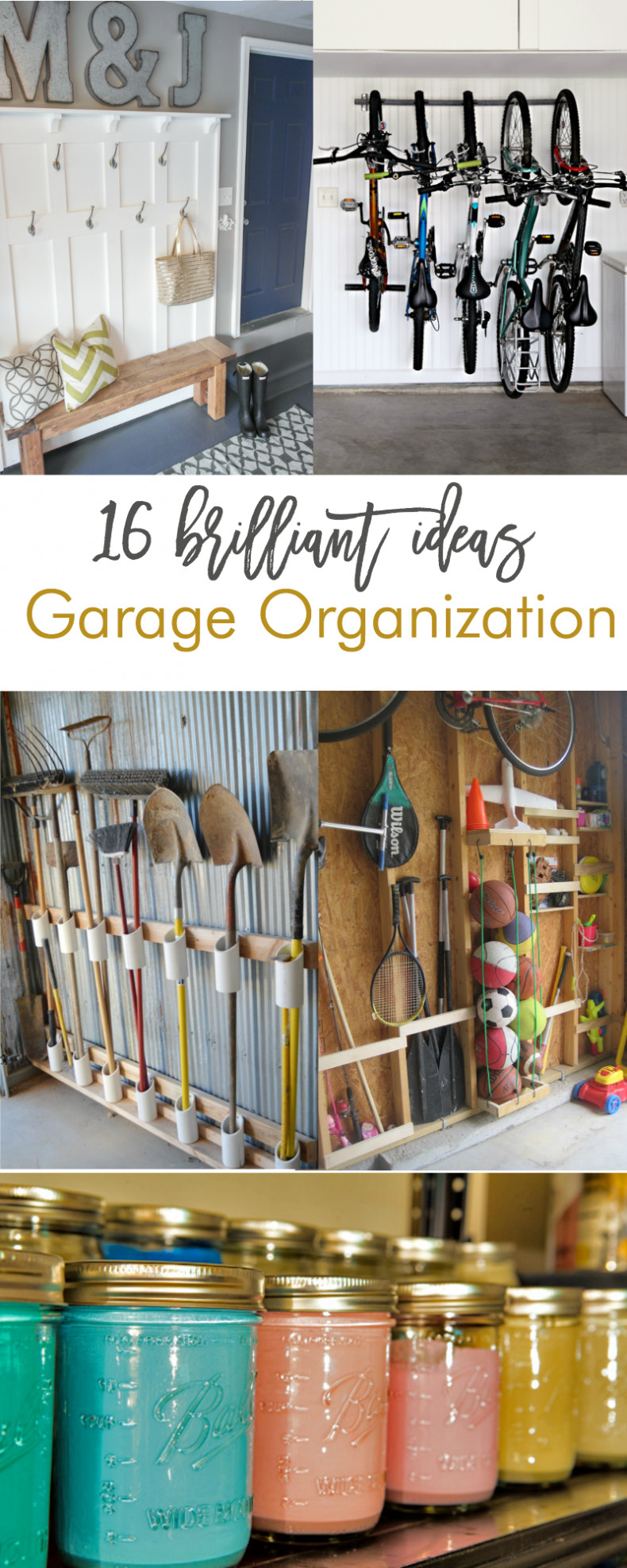 DIY Garage Organizer Ideas
 16 Brilliant DIY Garage Organization Ideas