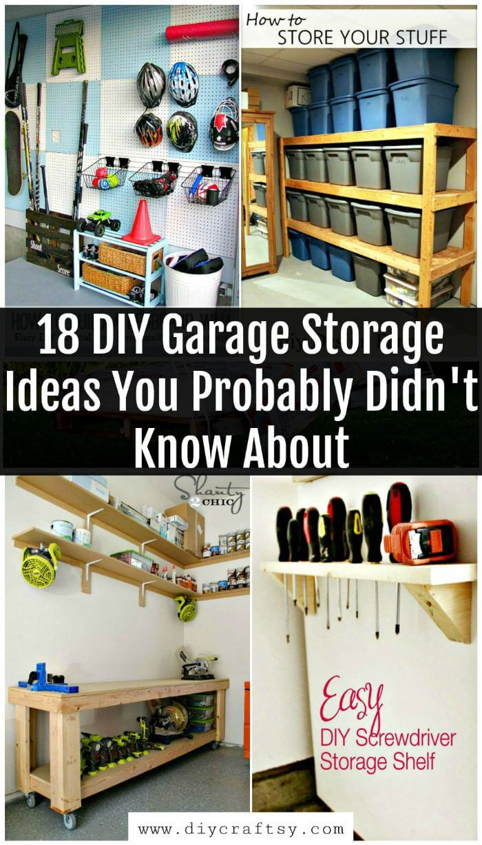 Diy Garage Organizer Ideas
 18 DIY Garage Storage Ideas You Probably Didn t Know About