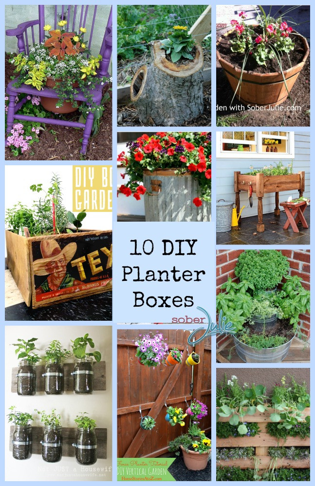 DIY Garden Planter Boxes
 10 DIY Planter Boxes for Gardening Sober Julie