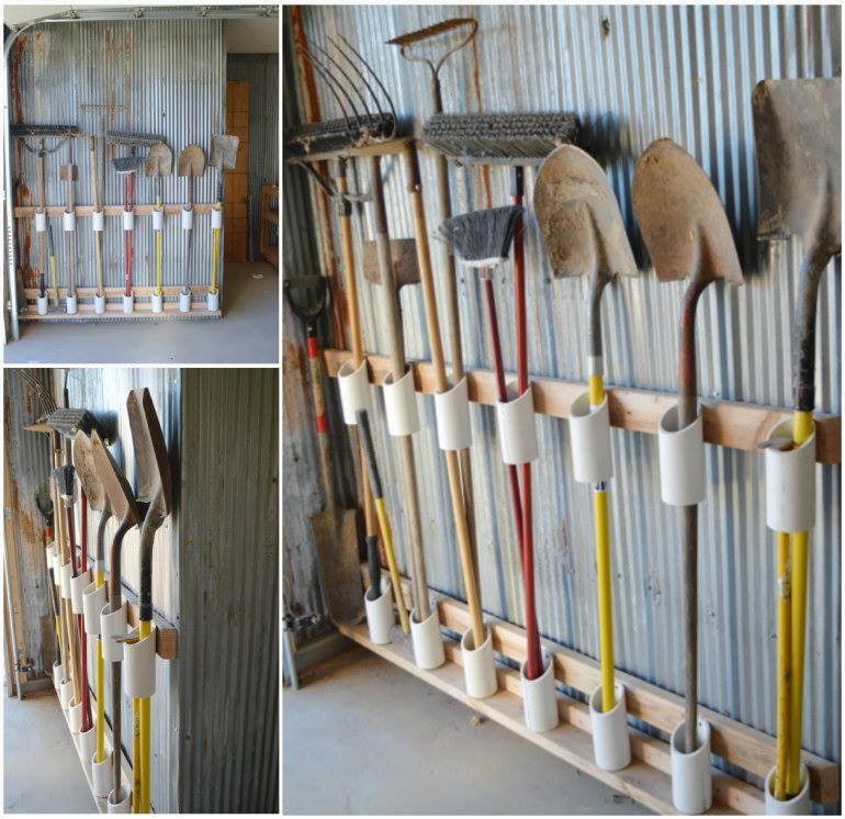 DIY Garden Tool Organizer
 10 DIY home storage ideas