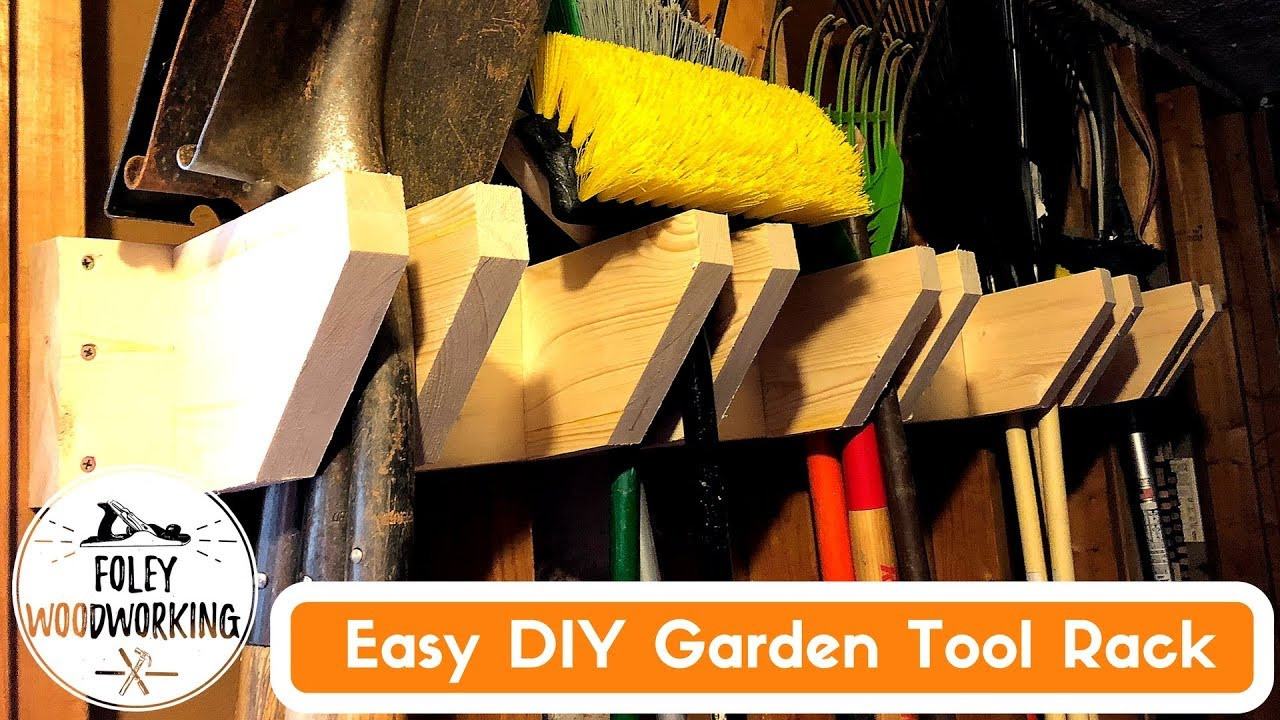 DIY Garden Tool Organizer
 Easy DIY Garden Tools Rack