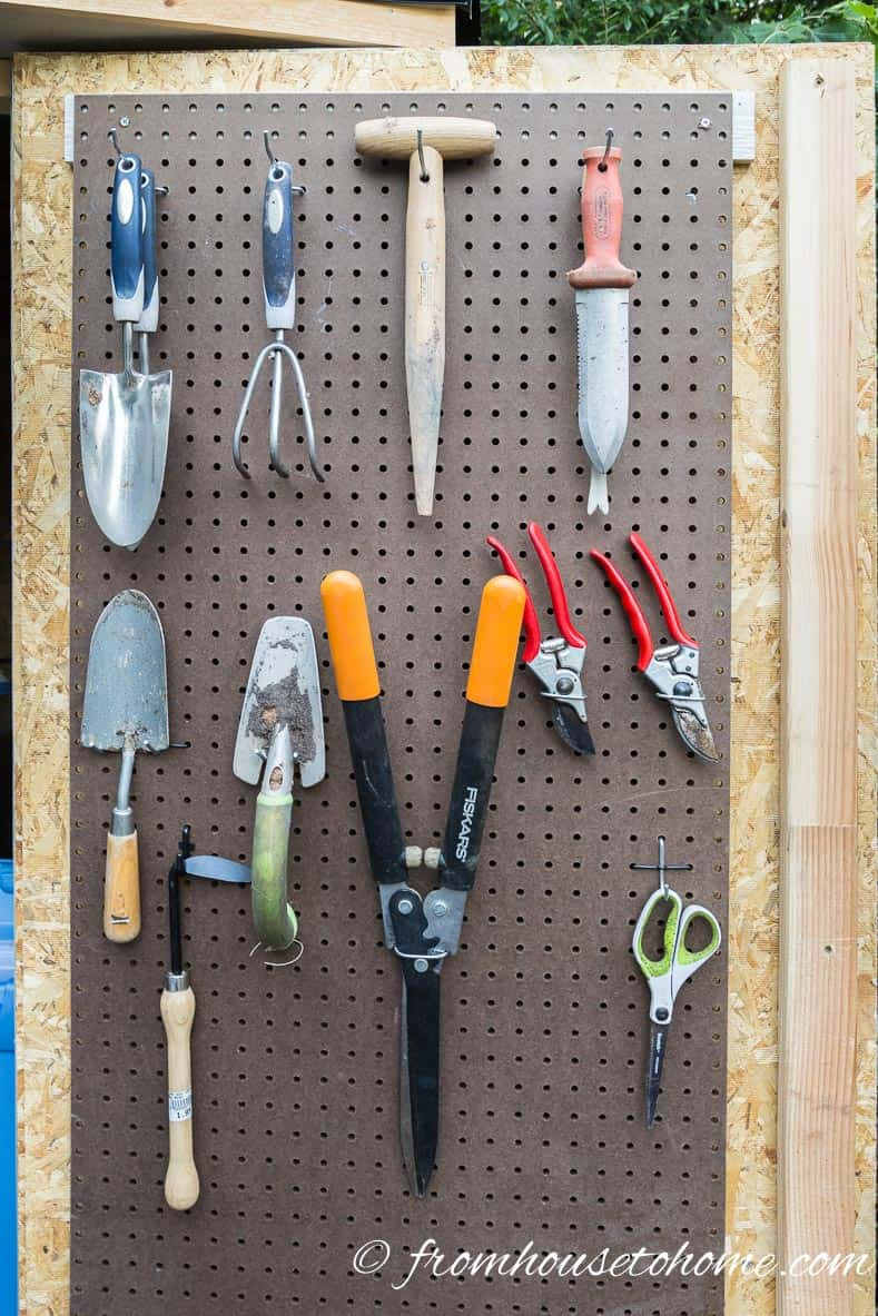 DIY Garden Tool Organizer
 Shed Organization 8 Easy and Inexpensive DIY Garden Tool