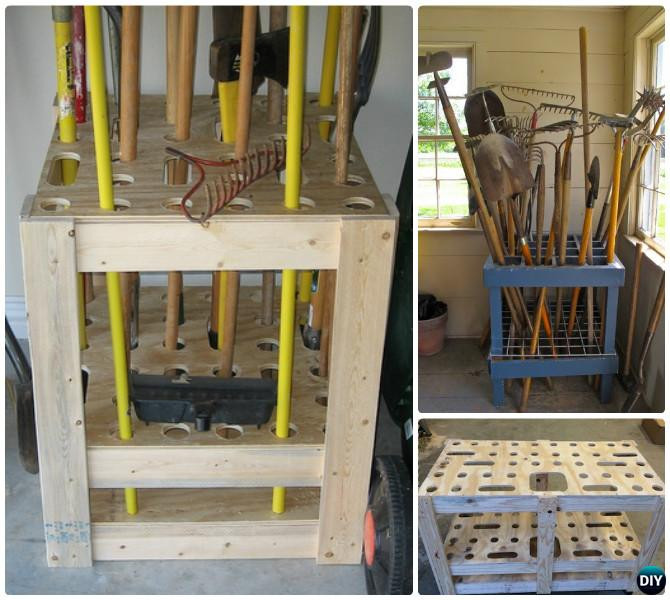 DIY Garden Tool Organizer
 Garden tool rack a good way to keep your tools organized