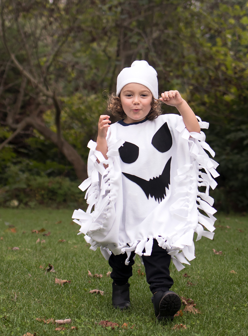 DIY Ghost Costume Kids
 No Sew Ghost Costume Gina Michele