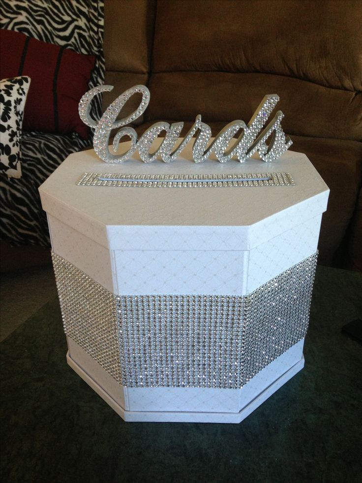 DIY Gift Card Boxes
 DIY blinged out t card box Our Winter Wedding