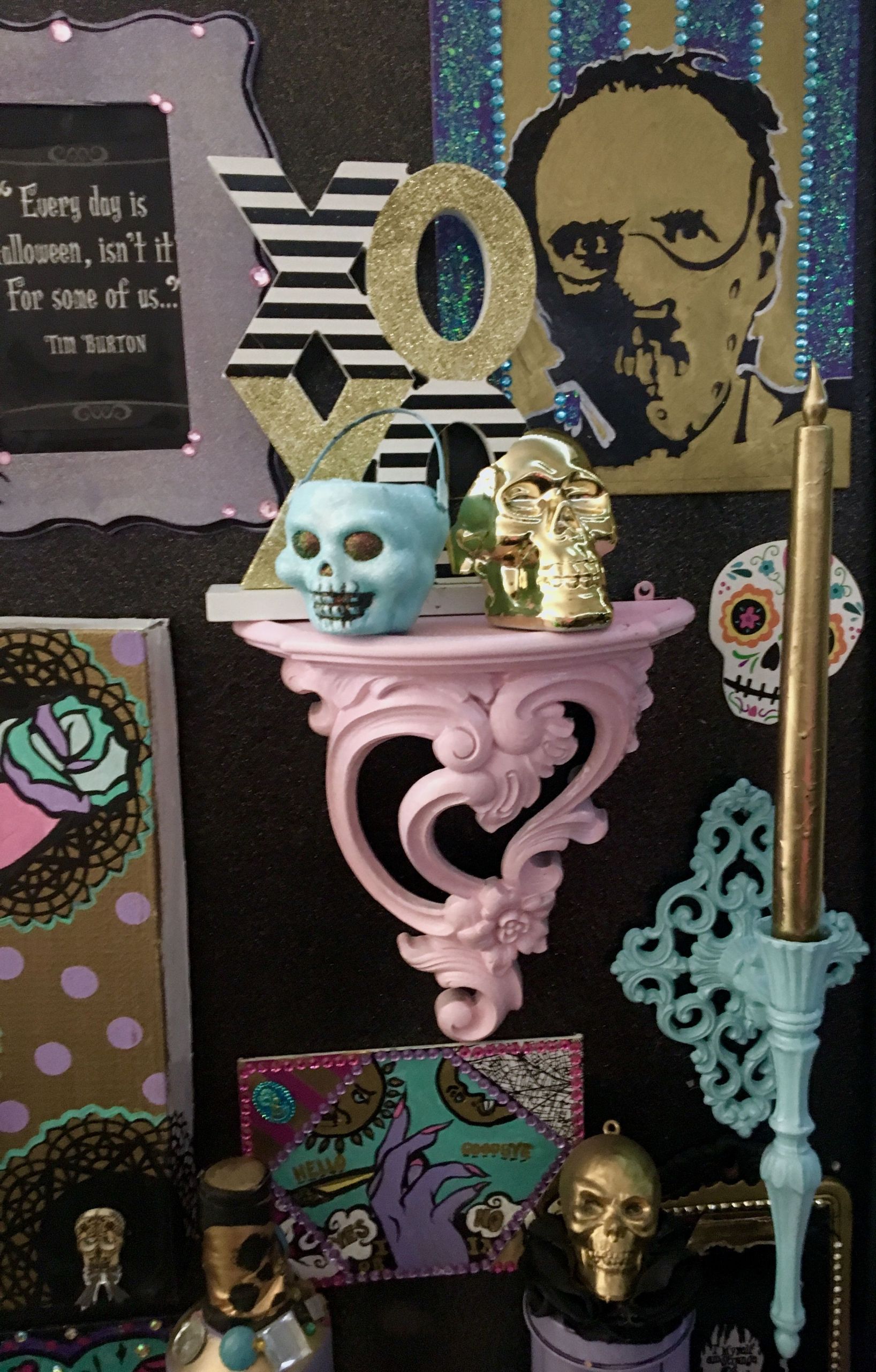 DIY Goth Home Decor
 My pastel goth makeup room decor Jaidyn perkins Diy