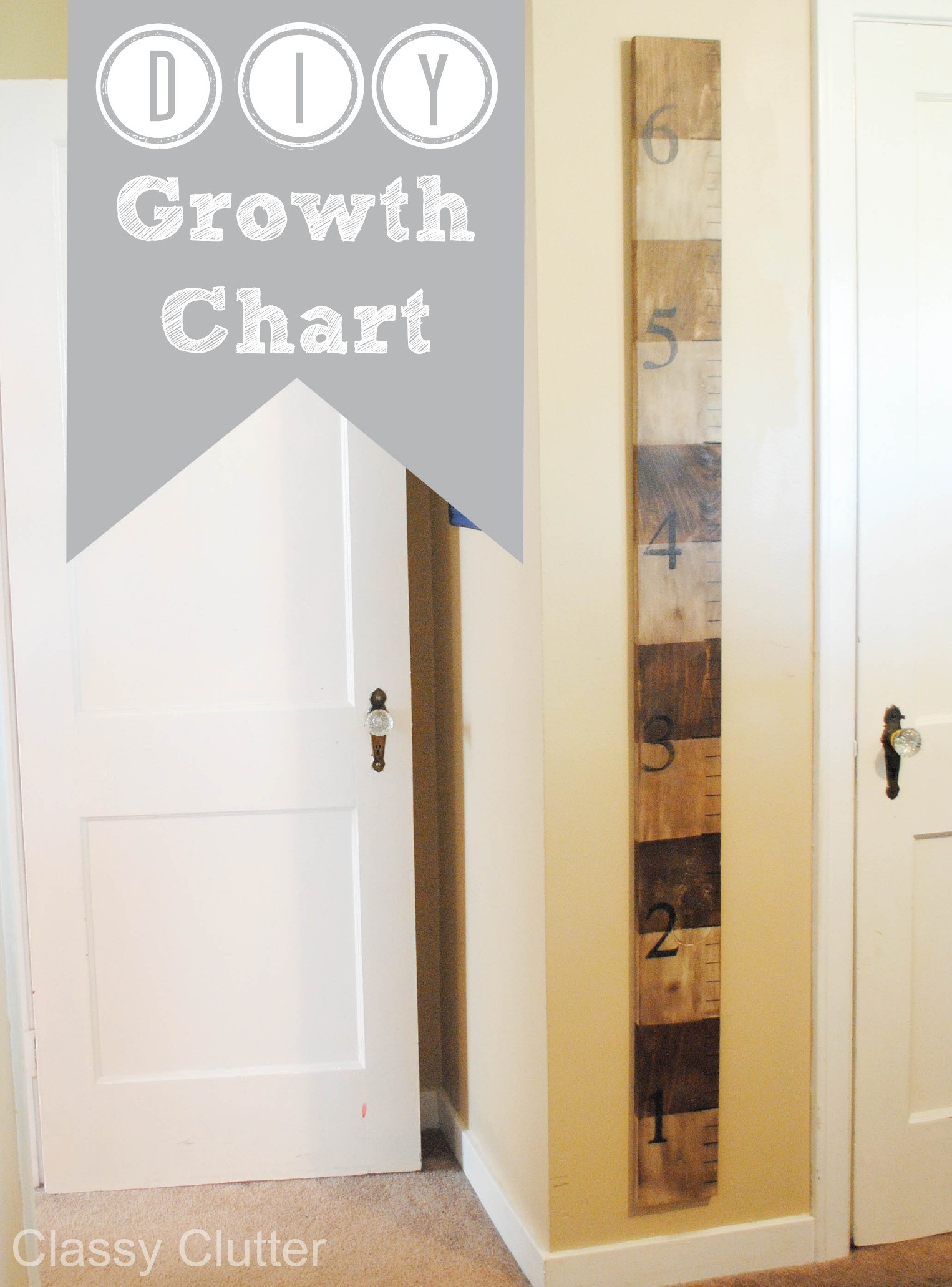DIY Growth Chart Wood
 DIY Wooden Growth Chart Tutorial Classy Clutter