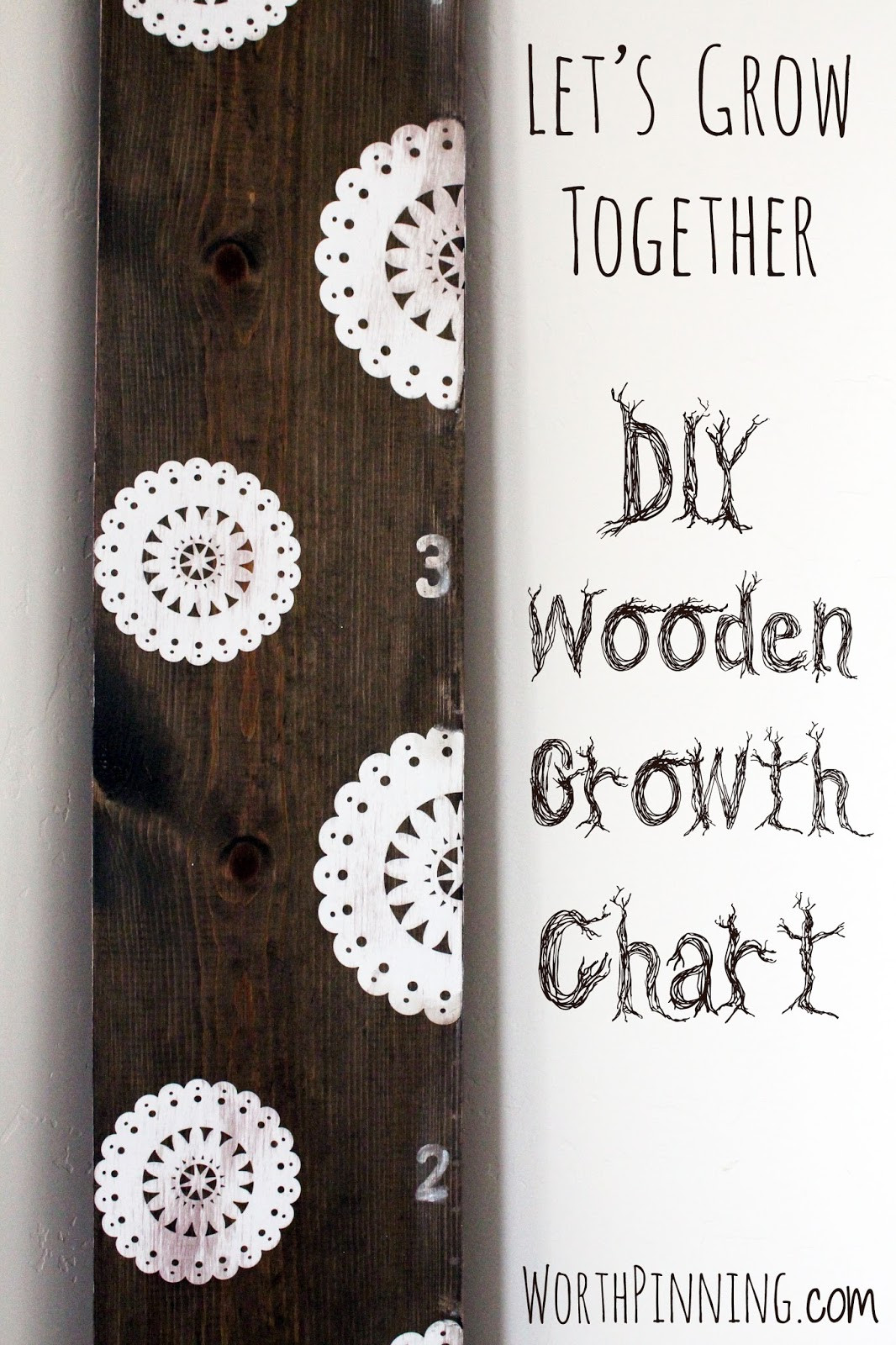DIY Growth Chart Wood
 Worth Pinning DIY Wooden Growth Chart