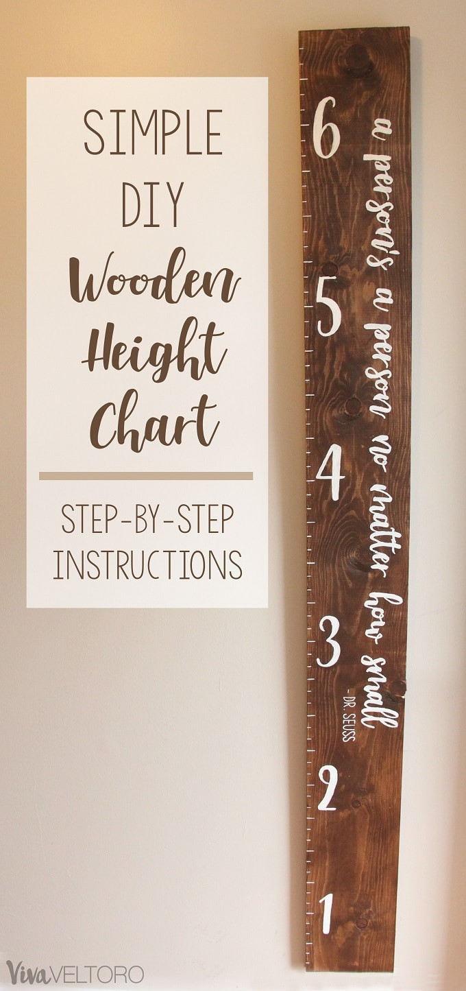 DIY Growth Chart Wood
 DIY Wooden Growth Chart for Kids Step by Step Instructions