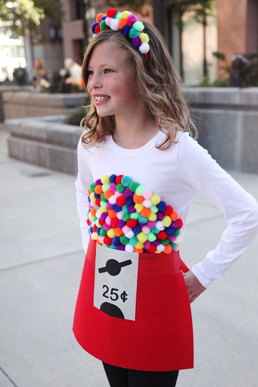 DIY Gumball Costume
 Easy Halloween Costume Idea DIY Gumball Machine Costume