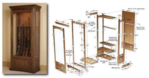 DIY Gun Cabinet Plans
 Gun Cabinet Plans Woodworking Plans and Projects