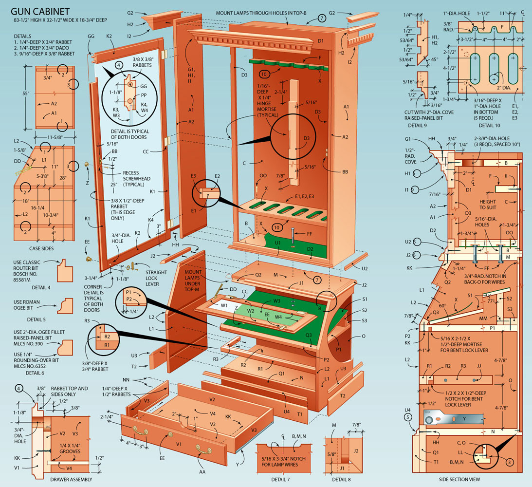 DIY Gun Cabinet Plans
 PDF Plans Free Gun Cabinet Designs Download fine