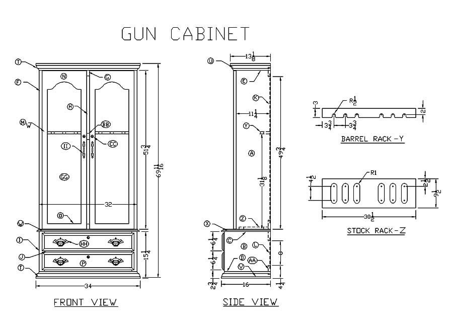 DIY Gun Cabinet Plans
 Build Plans Homemade Gun Cabinet DIY storage building plan