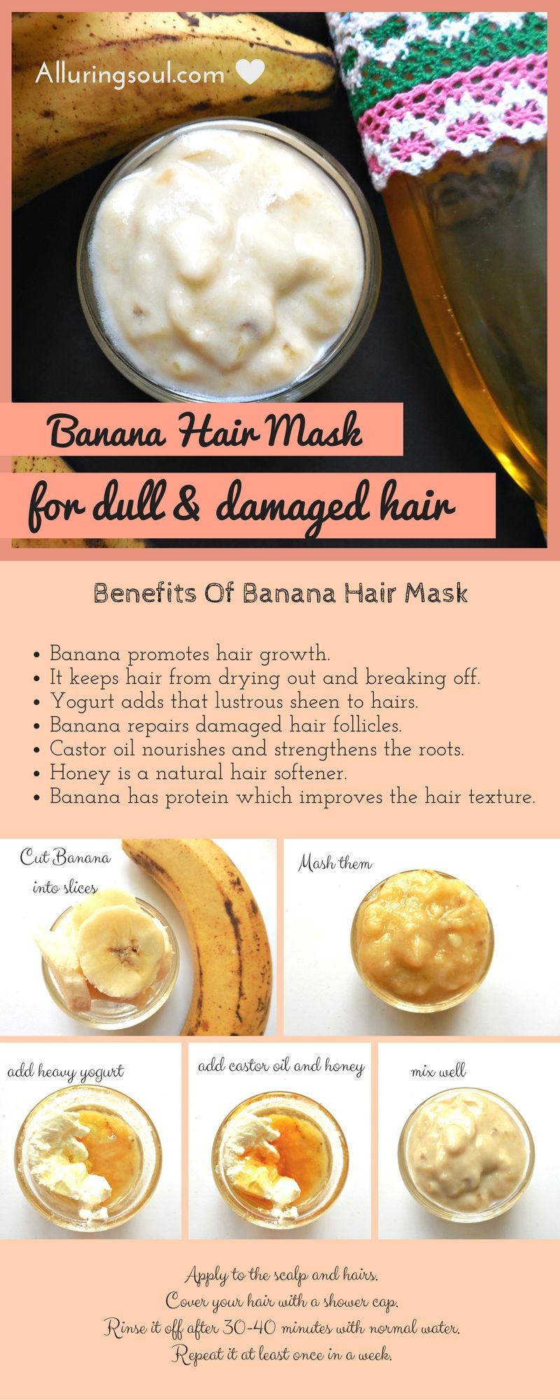 DIY Hair Repair Mask
 DIY Effective Banana Hair Mask For Damaged Hair