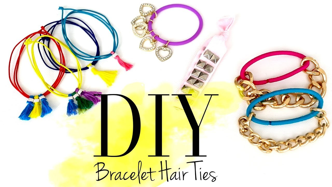 DIY Hair Tie Bracelets
 DIY Cute Bracelet Hair Ties by ANNEORSHINE