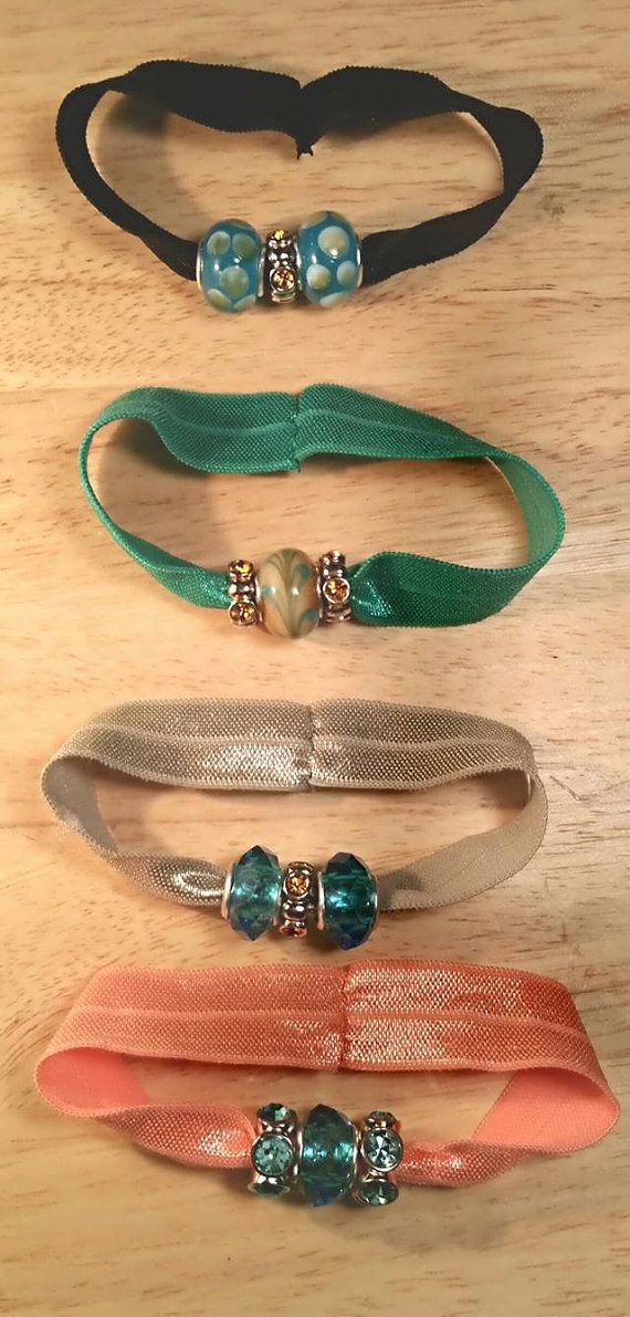 DIY Hair Tie Bracelets
 Womens elastic bracelet hair tie foe by