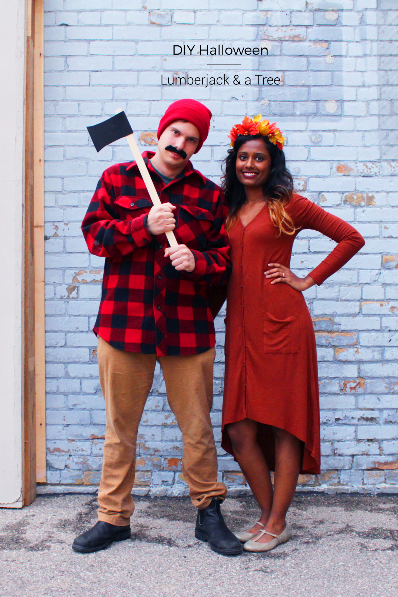 DIY Halloween Costumes Couples
 DIY Halloween Couples Costume Lumberjack & a Tree