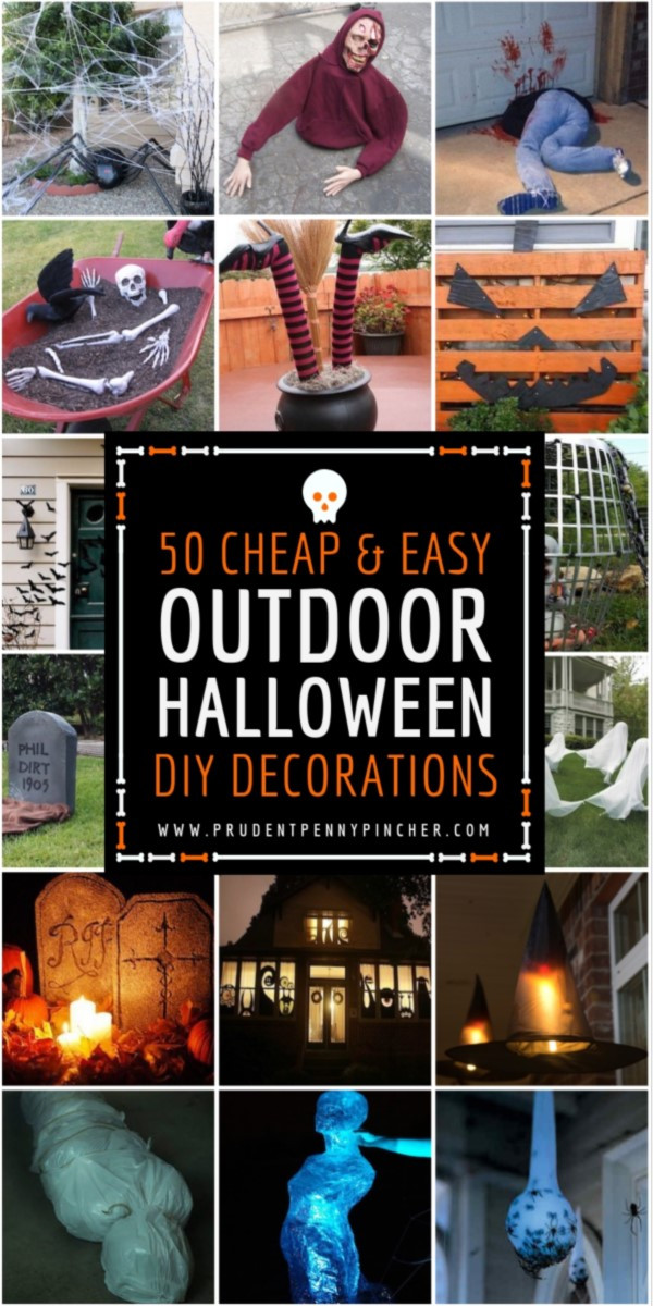 DIY Halloween Decorations Outdoor
 50 Cheap and Easy Outdoor Halloween Decor DIY Ideas