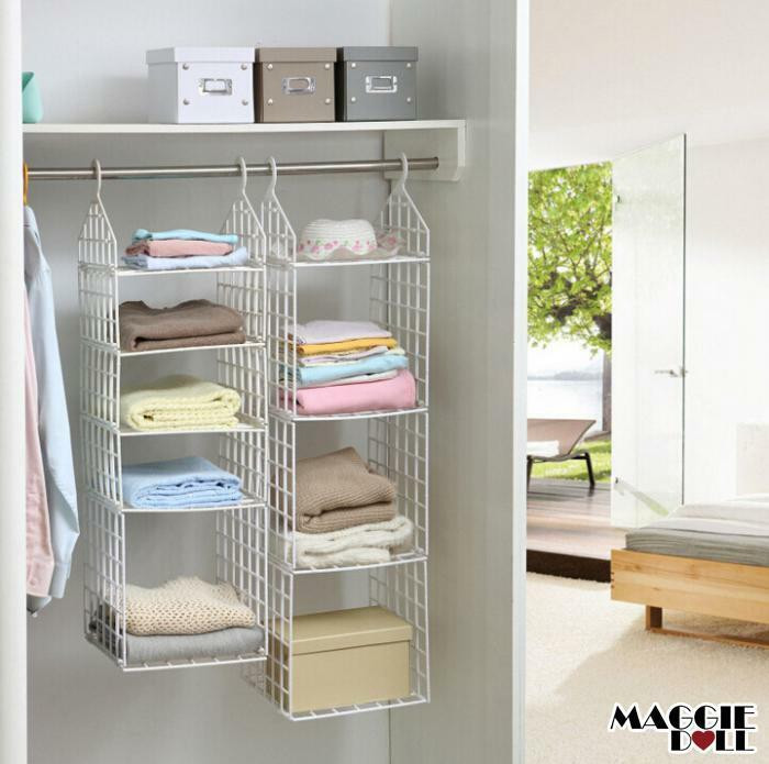 DIY Hanger Organizer
 Wardrobe Storage DIY Hanger Hanging Closet Organizer