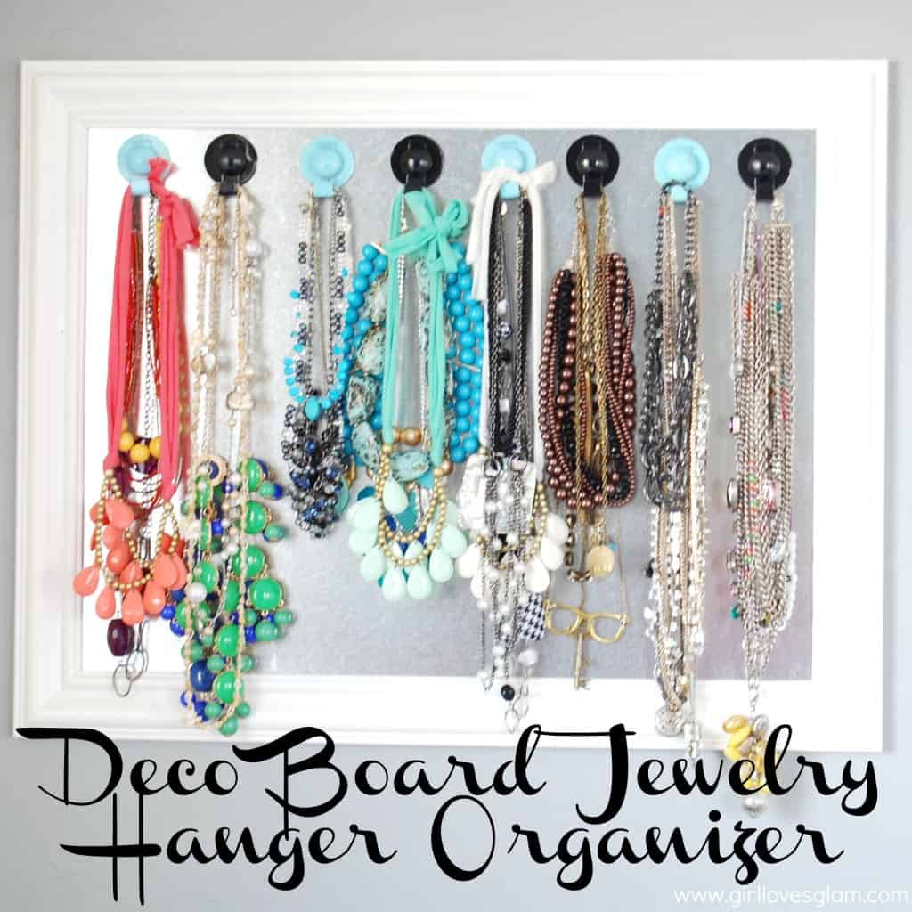 DIY Hanger Organizer
 Deco Board Jewelry Hanger Organizer Girl Loves Glam