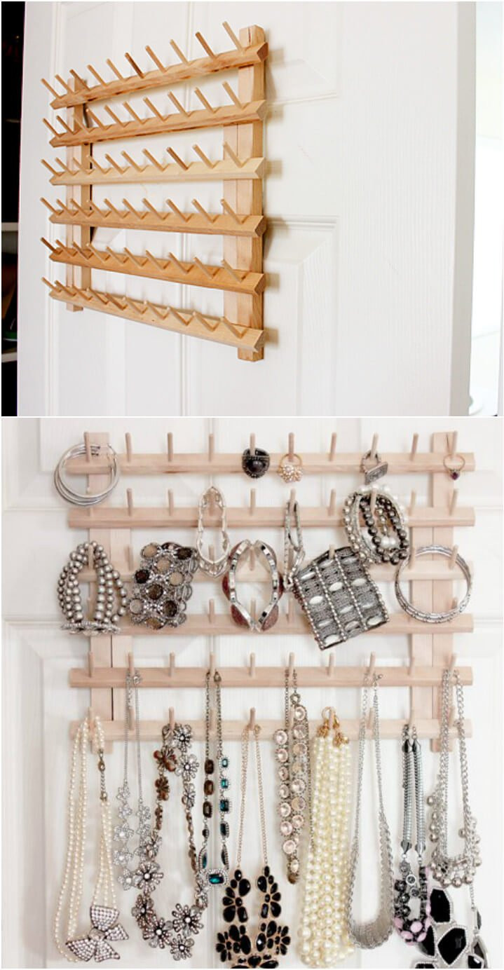 DIY Hanger Organizer
 100 DIY Jewelry Organizers & Storage Ideas Full