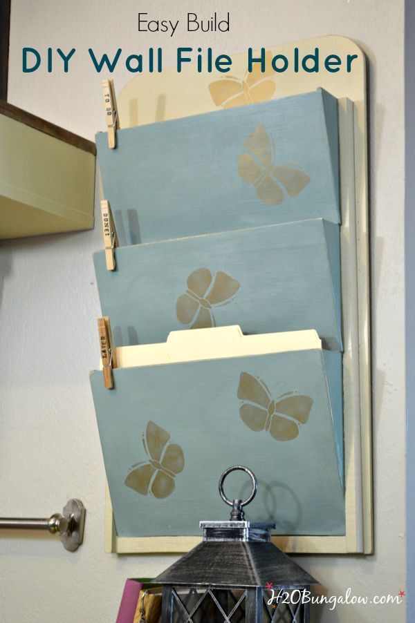 DIY Hanging File Organizer
 Easy Build DIY Wall File Organizer