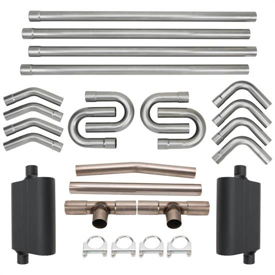 DIY Headers Kit
 DIY Universal Dual Exhaust System Kit w H Pipe Mufflers