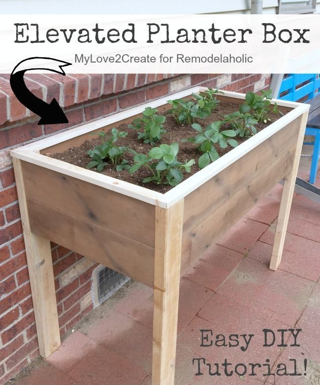 DIY Herb Planter Box
 Raised Herb Garden Planter Plans