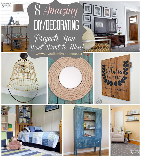 DIY Home Decorating Blog
 Inspire Me Please 3 Weekend Blog Hop Love of Family & Home