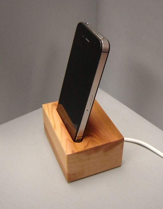 DIY Iphone Dock Wood
 Wood Iphone Dock Station in Western Red Cedar by