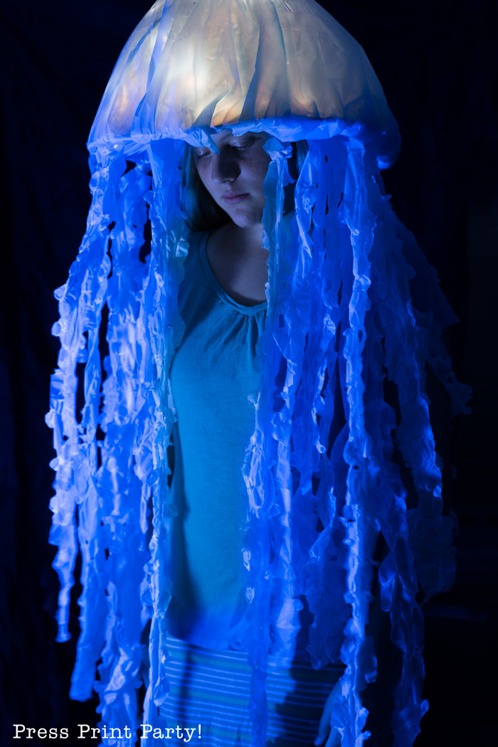 DIY Jellyfish Costume
 Awesome Jellyfish Costume DIY Easy Light Up Hat Press