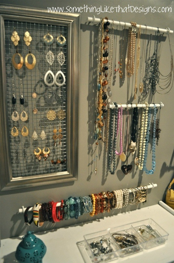 DIY Jewelry Organizer Ideas
 Southern Chic Love diy jewelry organizer