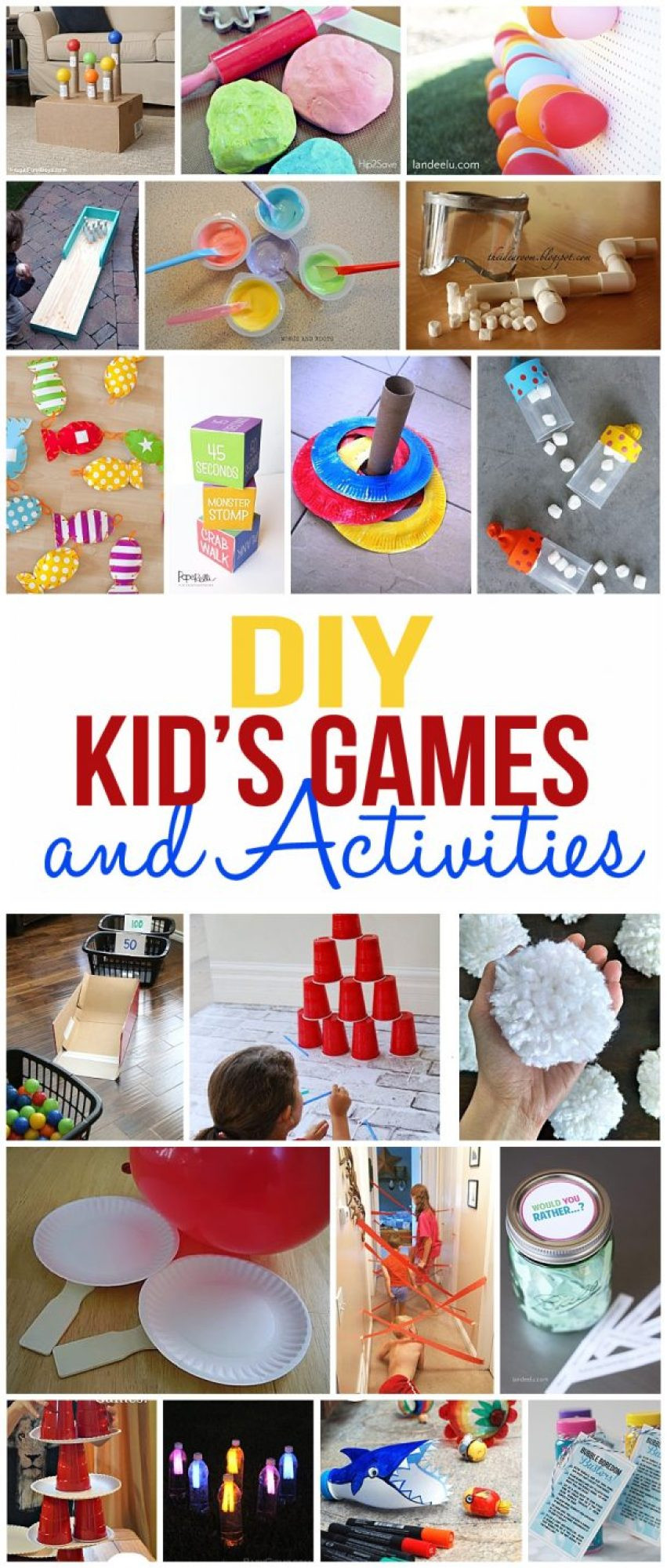 DIY Kids Activities
 DIY Kids Games and Activities for Indoors or Outdoors