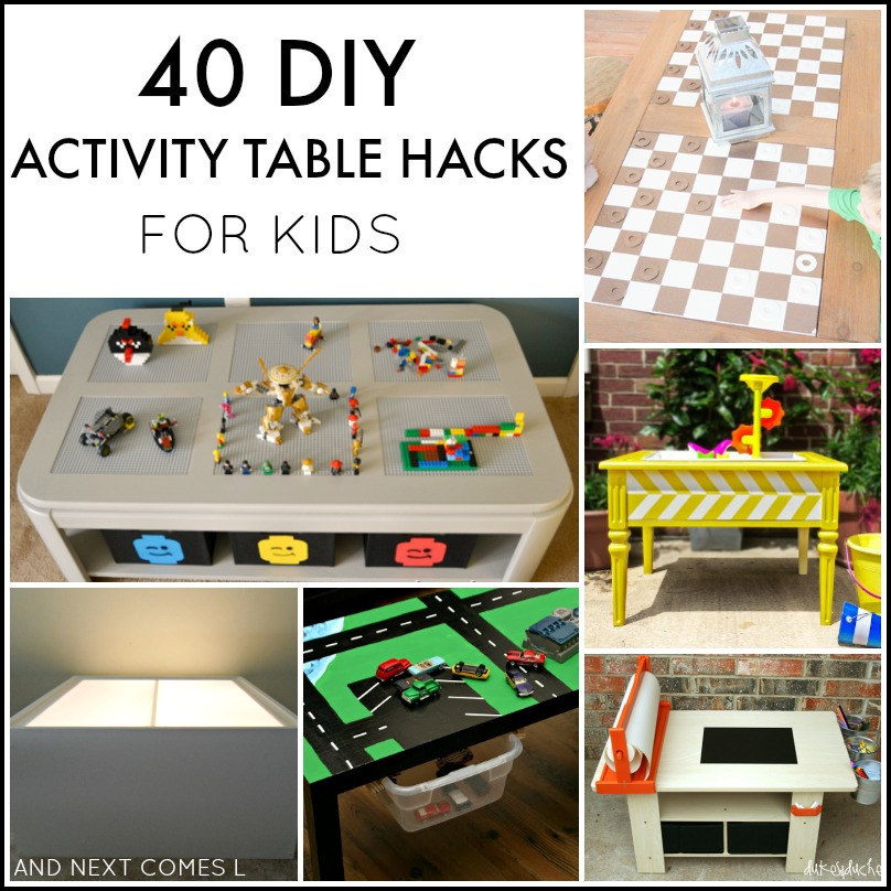 DIY Kids Activity Table
 40 DIY Activity Table Hacks for Kids