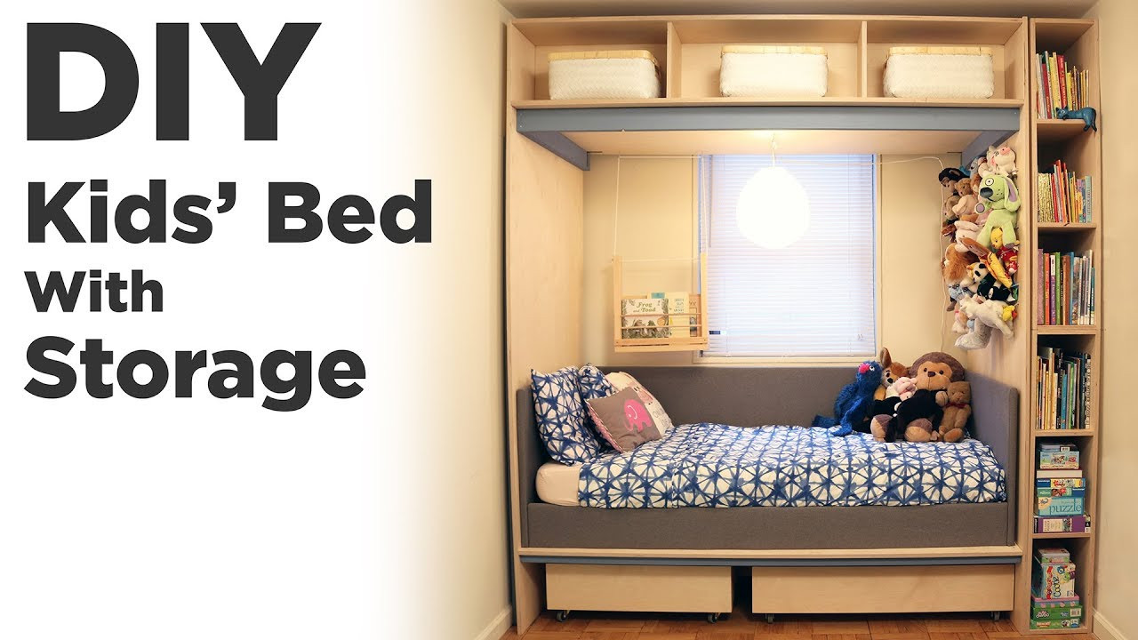 DIY Kids Bedrooms
 DIY Kids Bed with Storage
