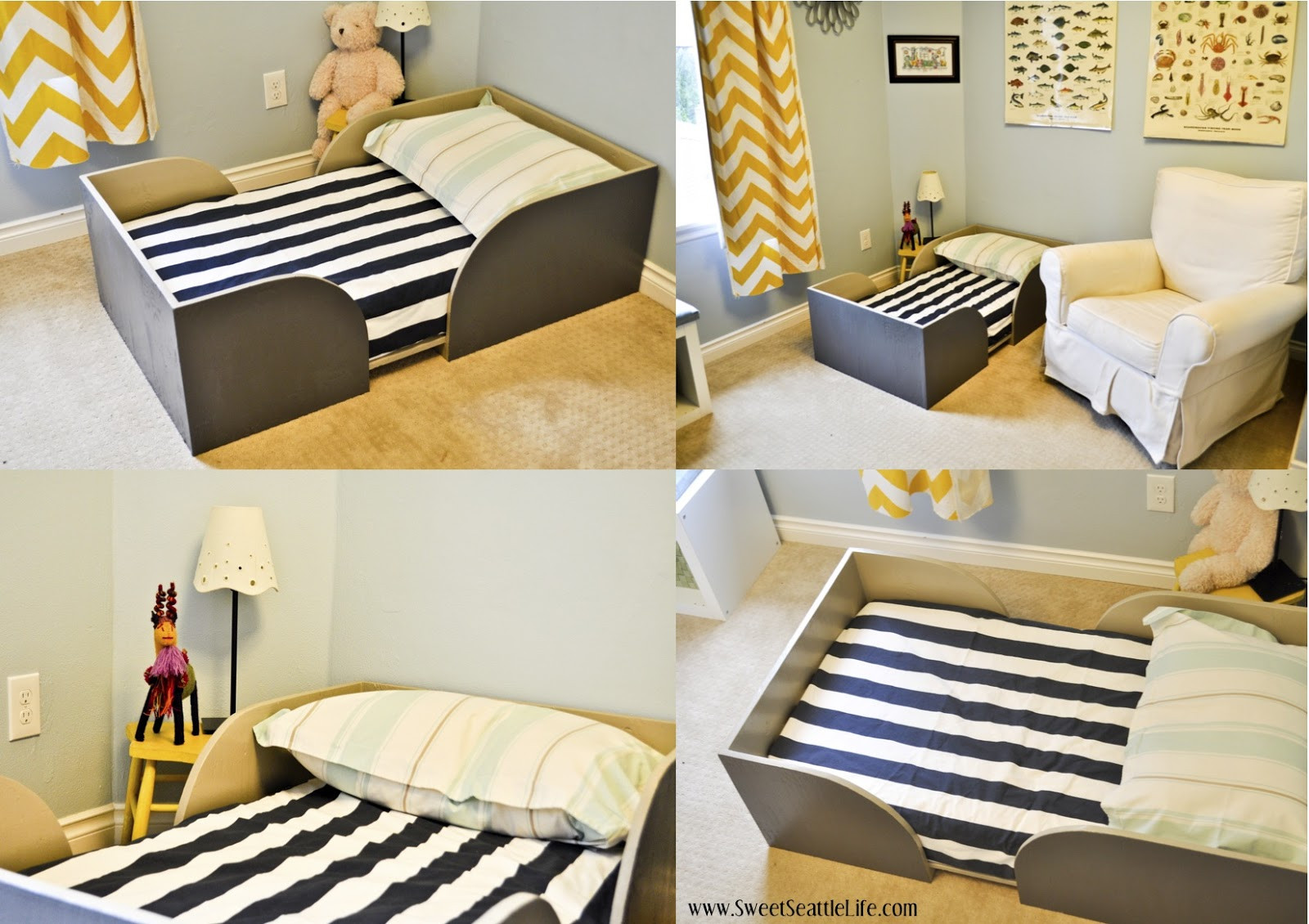 DIY Kids Beds
 Chris and Sonja The Sweet Seattle Life DIY Toddler Bed