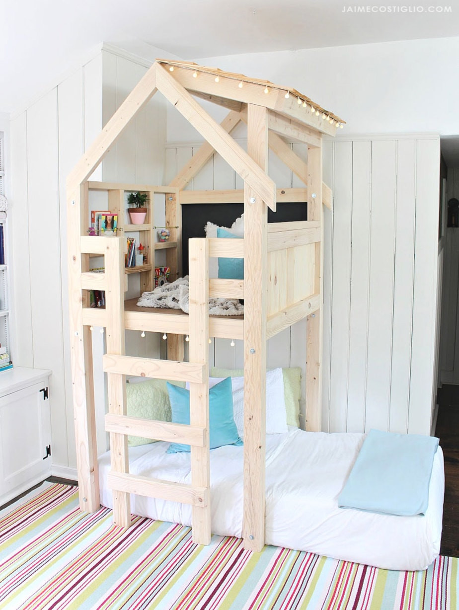 DIY Kids Beds
 DIY Over Bed Kids Loft Jaime Costiglio