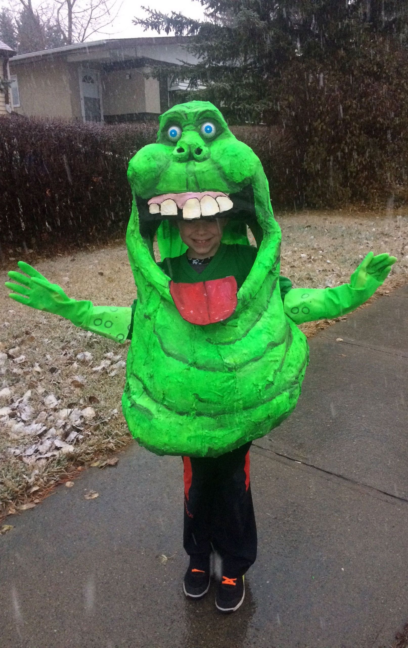 DIY Kids Ghostbuster Costume
 Slimer Ghostbusters Costume