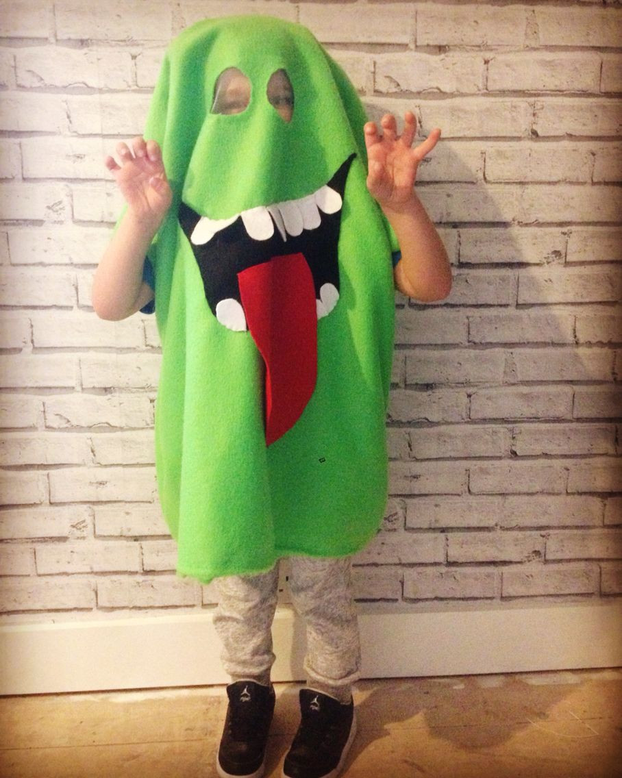DIY Kids Ghostbuster Costume
 Ghostbusters Slimer kids fancy dress costume for Halloween