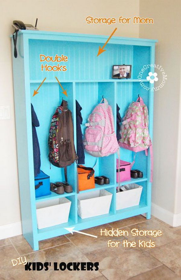 DIY Kids Lockers
 25 Creative DIY Storage Ideas to Organize Kids Room