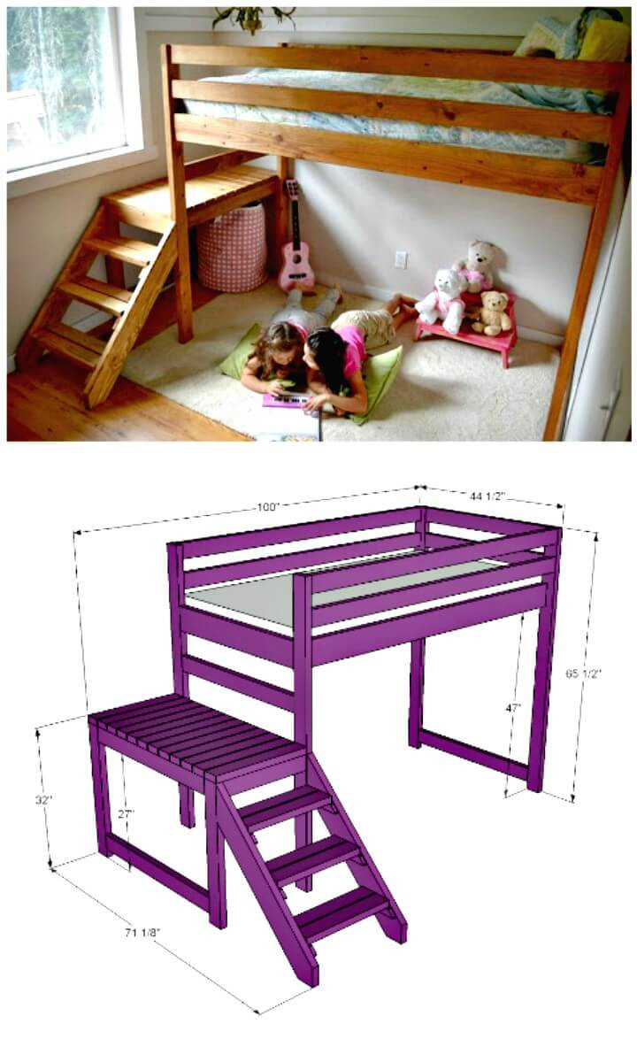 DIY Kids Loft Bed
 22 Low Bud DIY Bunk Bed Plans to Upgrade Your Kids Room