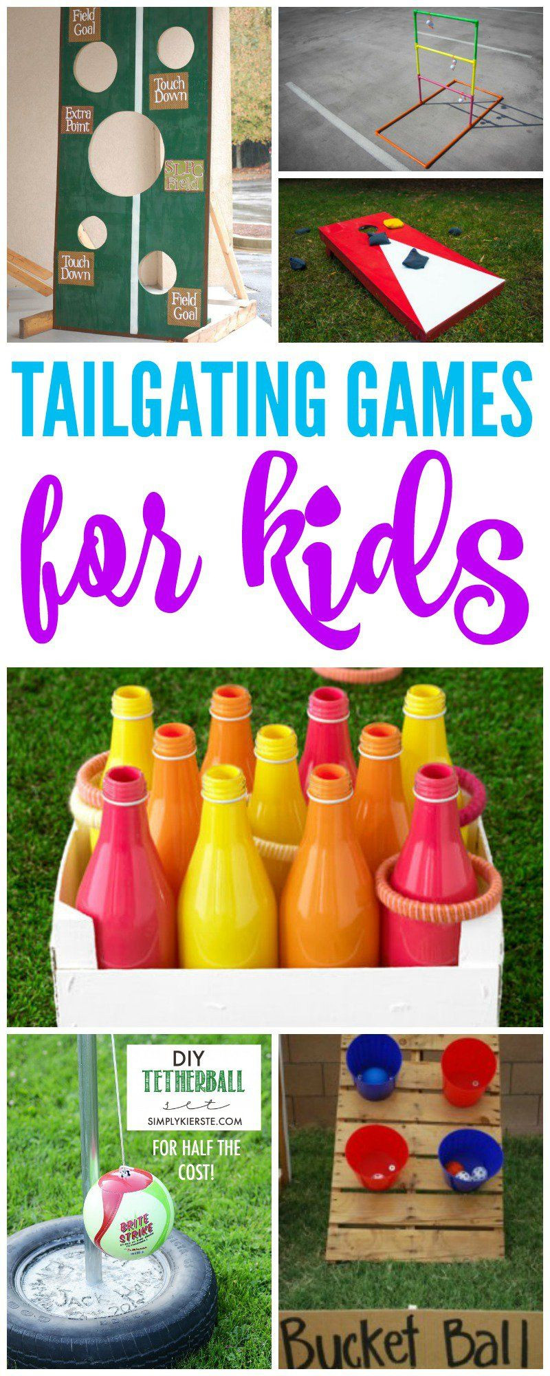 DIY Kids Party Games
 Tailgate Games for Kids In the yard before the game