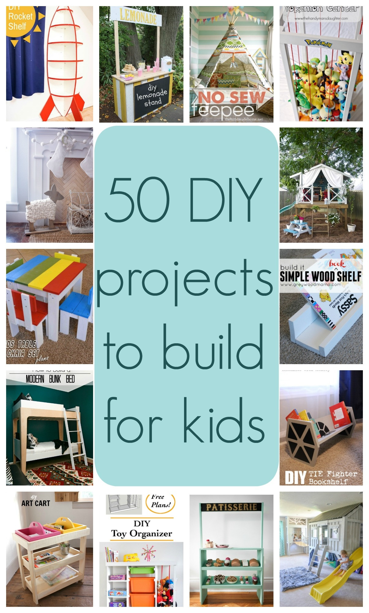 DIY Kids Project
 50 DIY projects to build for kids Part 1 The Created Home