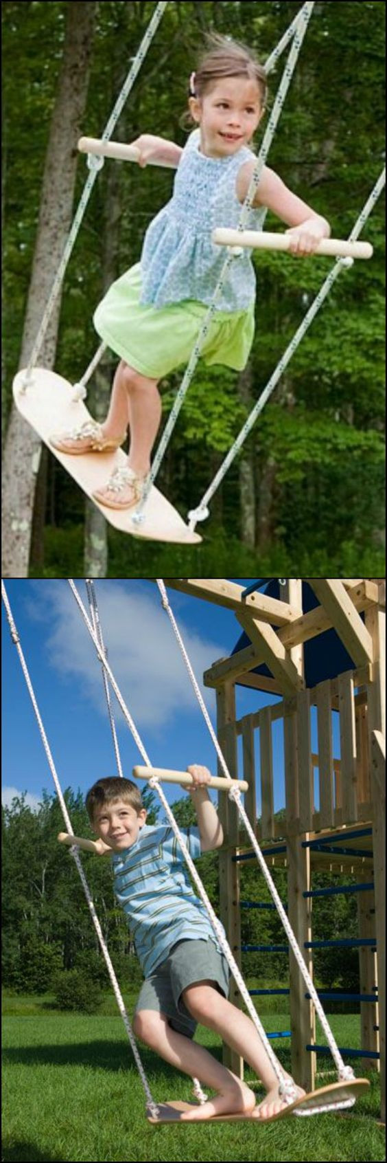 DIY Kids Swings
 Mindblowingly Awesome Backyard DIYs Bite Sized Biggie