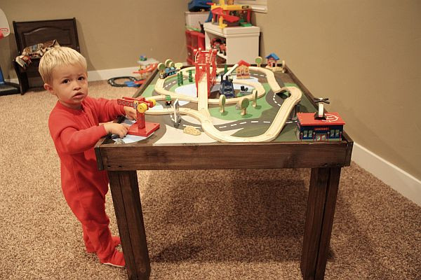 DIY Kids Train Table
 Playful DIY train table