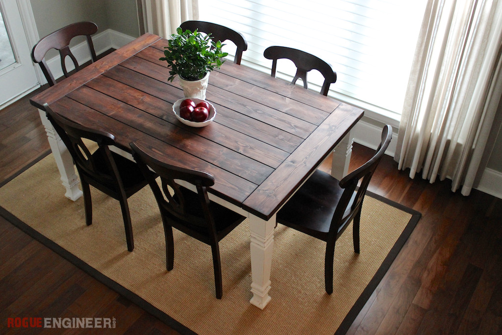 DIY Kitchen Table Plans
 DIY Farmhouse Table Free Plans