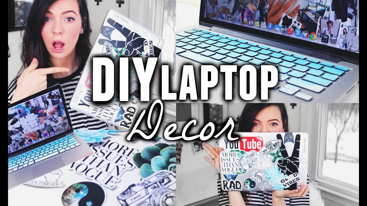 DIY Laptop Decor
 DIY LAPTOP DECOR Tumblr Pinterest Inspired