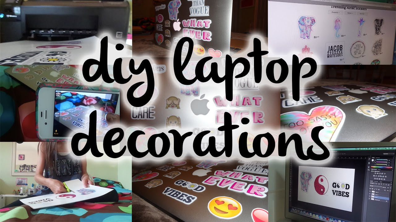 DIY Laptop Decor
 DIY laptop decorations