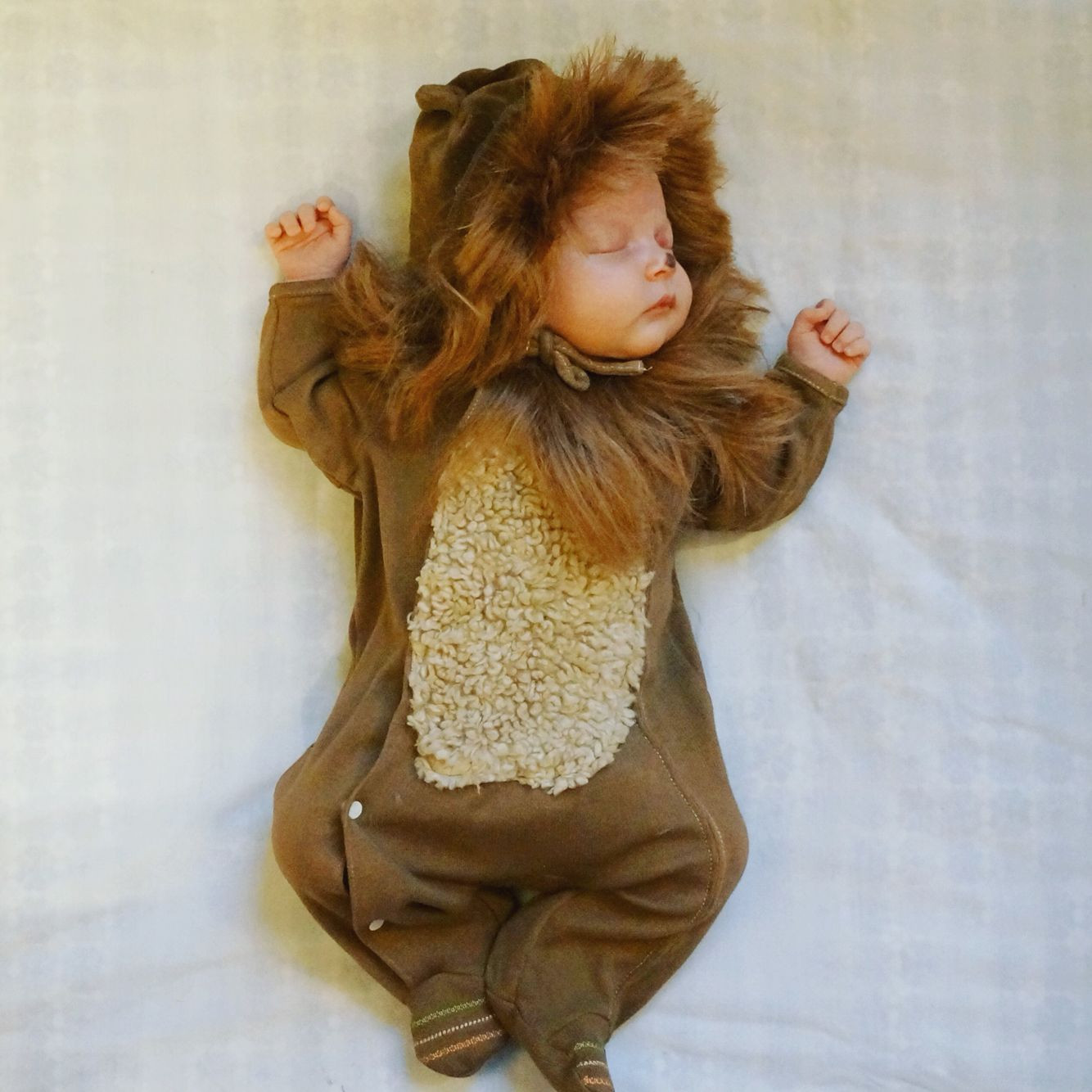 DIY Lion Costume Wizard Of Oz
 DIY Newborn baby Halloween costume Wizard of Oz lion